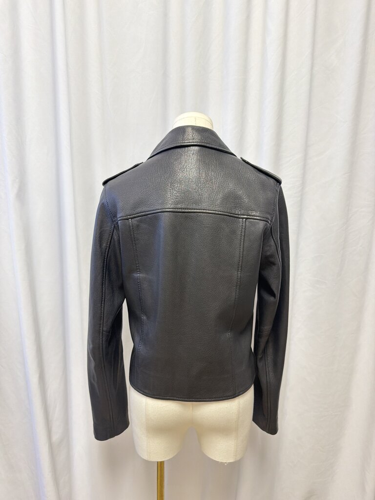 LTH JKT Black Leather Biker Jacket