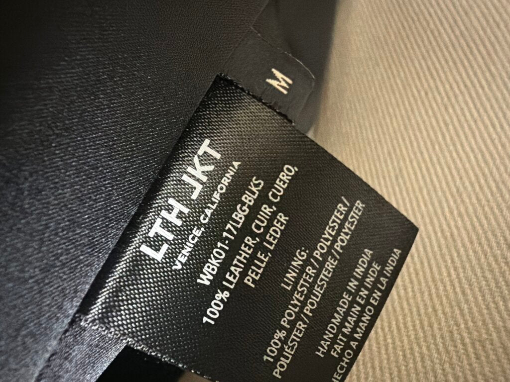 LTH JKT Black Leather Biker Jacket