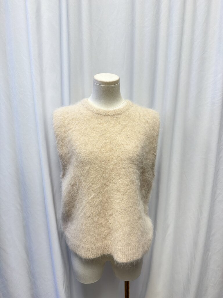 R13 Oatmeal Alpaca Deep Armhole Vest