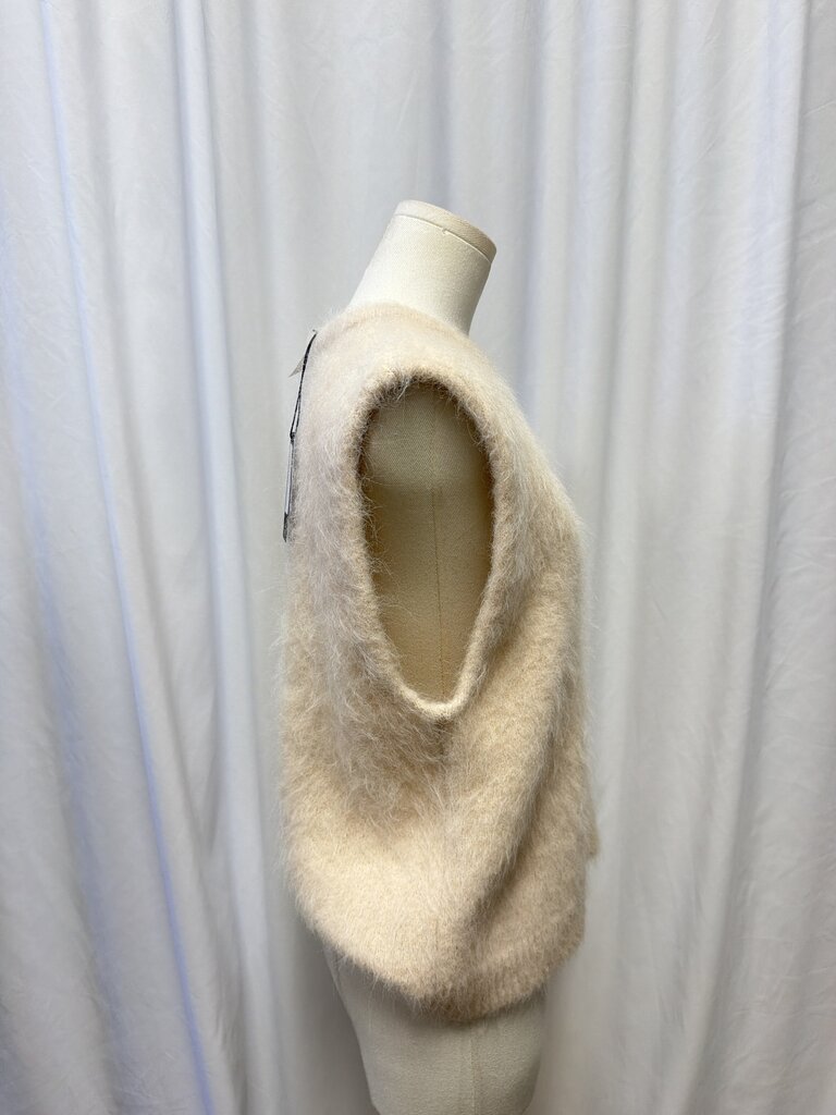 R13 Oatmeal Alpaca Deep Armhole Vest