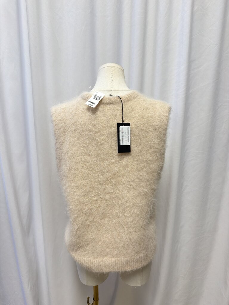 R13 Oatmeal Alpaca Deep Armhole Vest