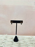 Dior Mini CD Earrings w/Black Resin Pearl w/Box