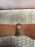 Hermes Kelly Double Tour Leather Wrap Bracelet w/Box