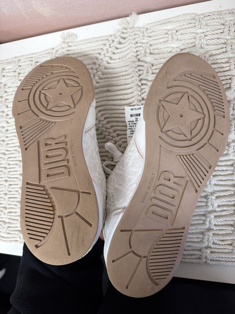 Christian Dior White Dior One Sneakers (Like New) w/Box & Dustbags