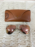 Ray Ban Silver Frame Aviators w/case