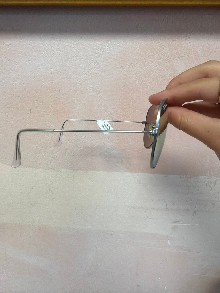 Ray Ban Silver Frame Aviators w/case