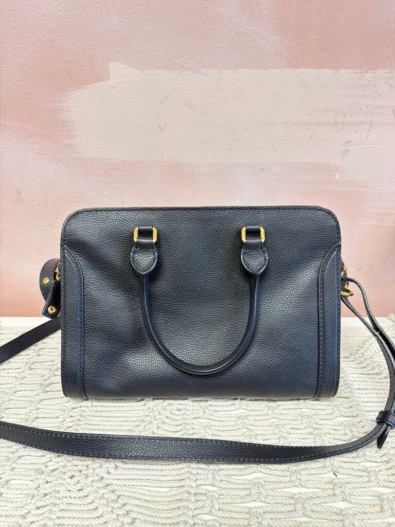 Alexander McQueen Pebbled Skull Tote w/ Crossbody Strap