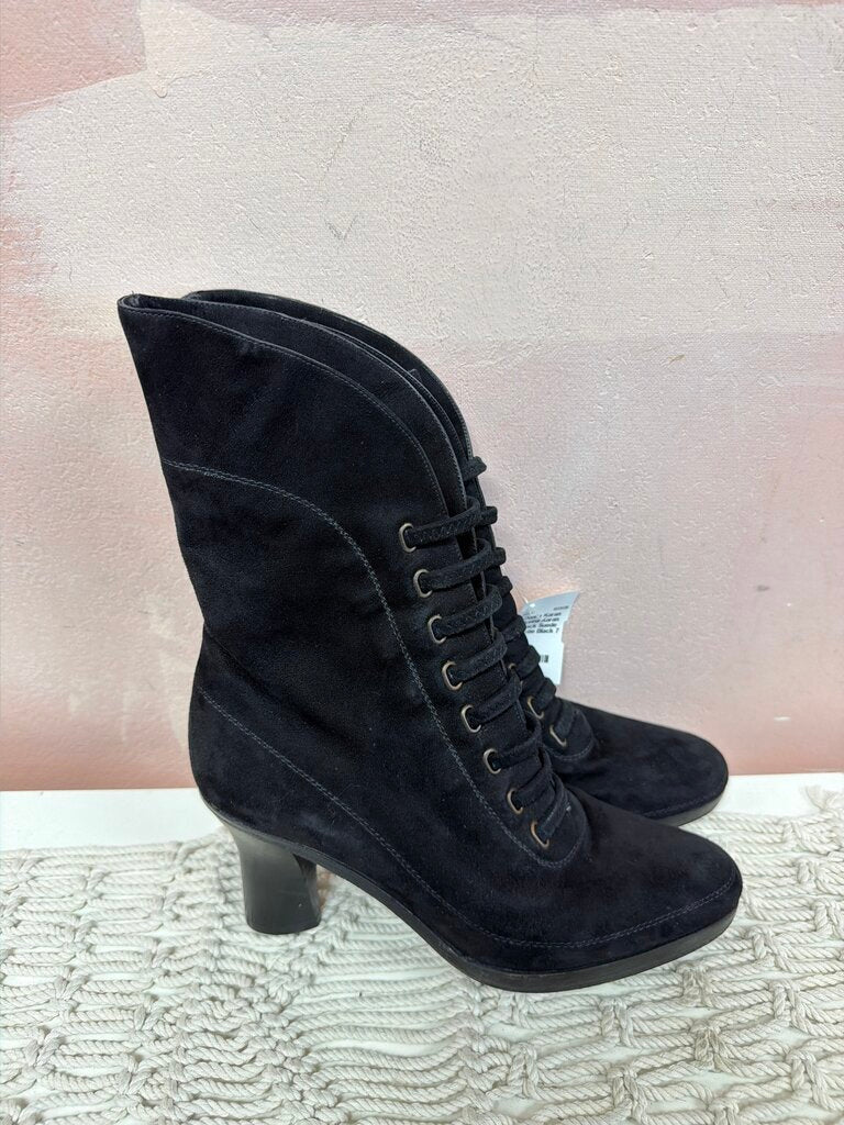 Donna Karan Black Suede Bootie