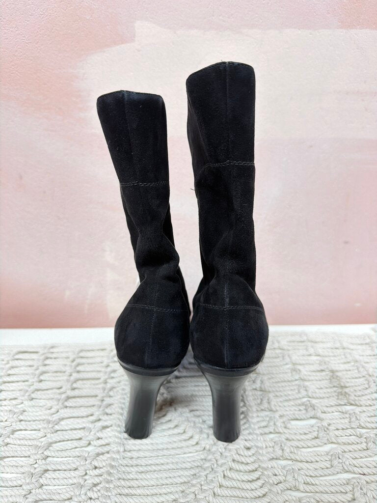 Donna Karan Black Suede Bootie