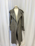 Burberry Grey Long Belted Trench Coat