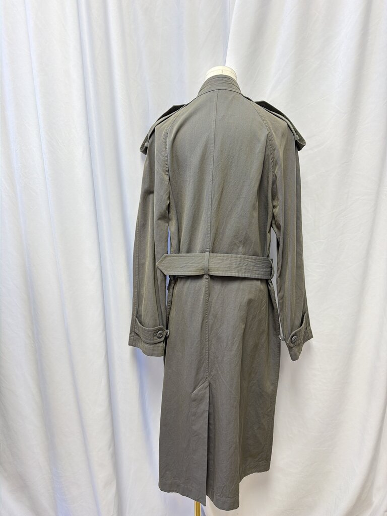 Burberry Grey Long Belted Trench Coat