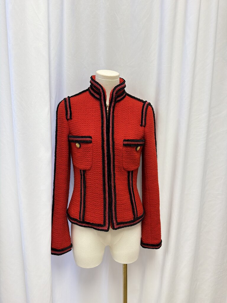 Chanel Paris-Moscou Pre-Fall 2009 Collection Vintage Tweed Zip Up Jacket