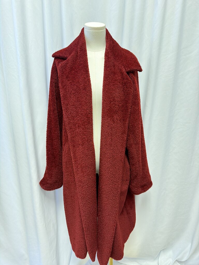 Max Mara Burgundy Wool/Alpaca Coat
