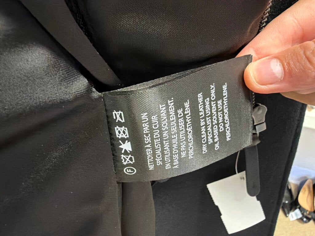 Mackage Black Long Belted Wool Coat