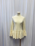 Ted Baker Ivory Mock Sweater w/Pleat Trim NWT