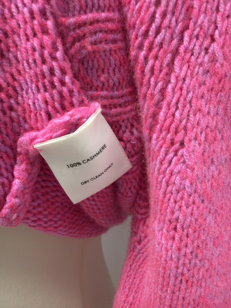 White & Warren Pink Cashmere V Neck Sweater