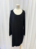 Sarah Pacini Black Wool Dress
