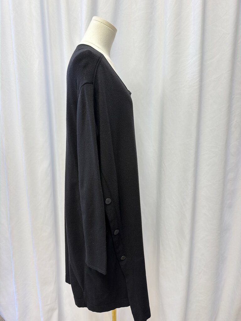 Sarah Pacini Black Wool Dress