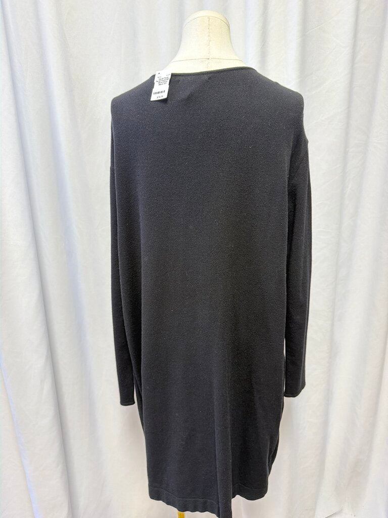 Sarah Pacini Black Wool Dress