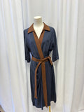 Dries Van Noten Navy Wrap Dress NWT