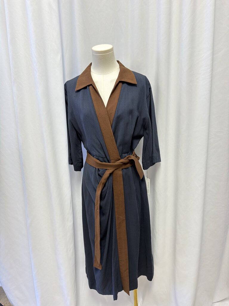 Dries Van Noten Navy Wrap Dress NWT