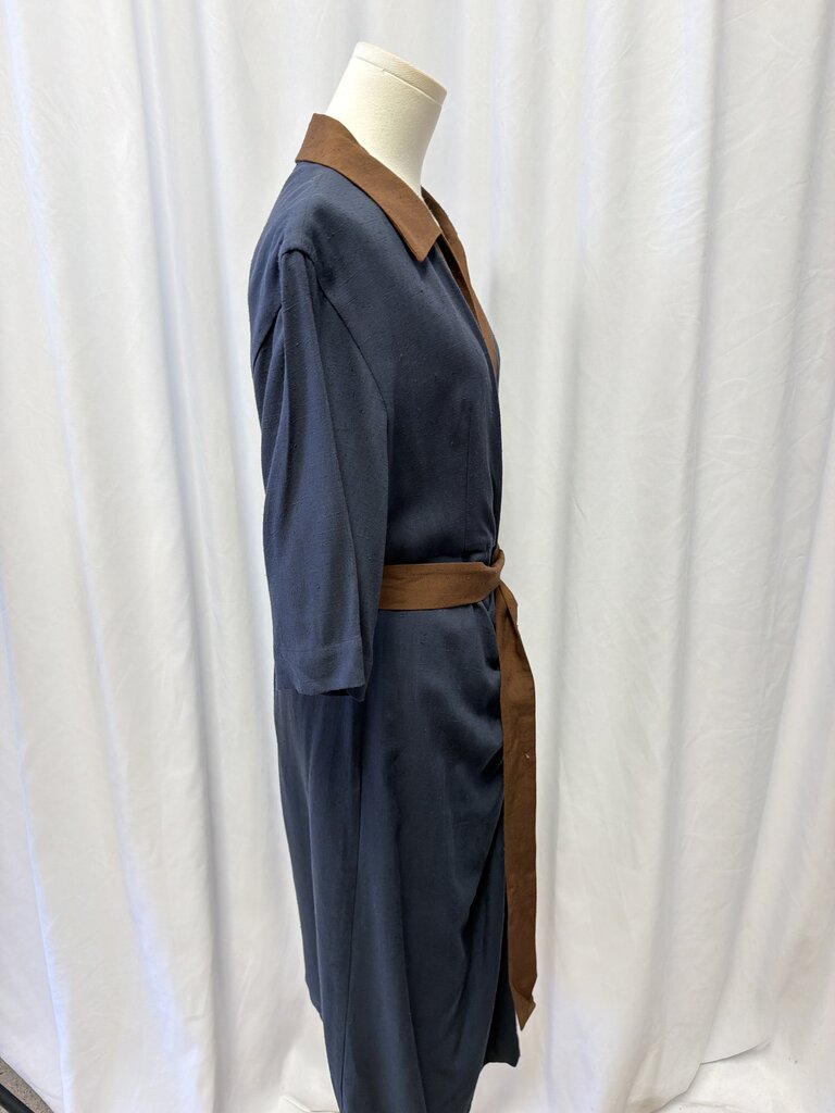 Dries Van Noten Navy Wrap Dress NWT