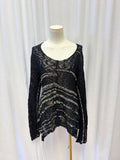 Crea Concept Black V Neck Sweater