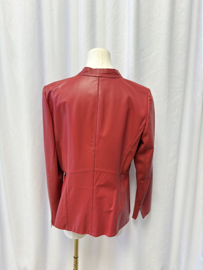 Lafayette 148 Red Leather Jacket