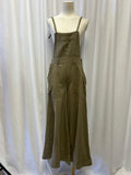 Pilcro Khaki Wide Leg Overalls NWT
