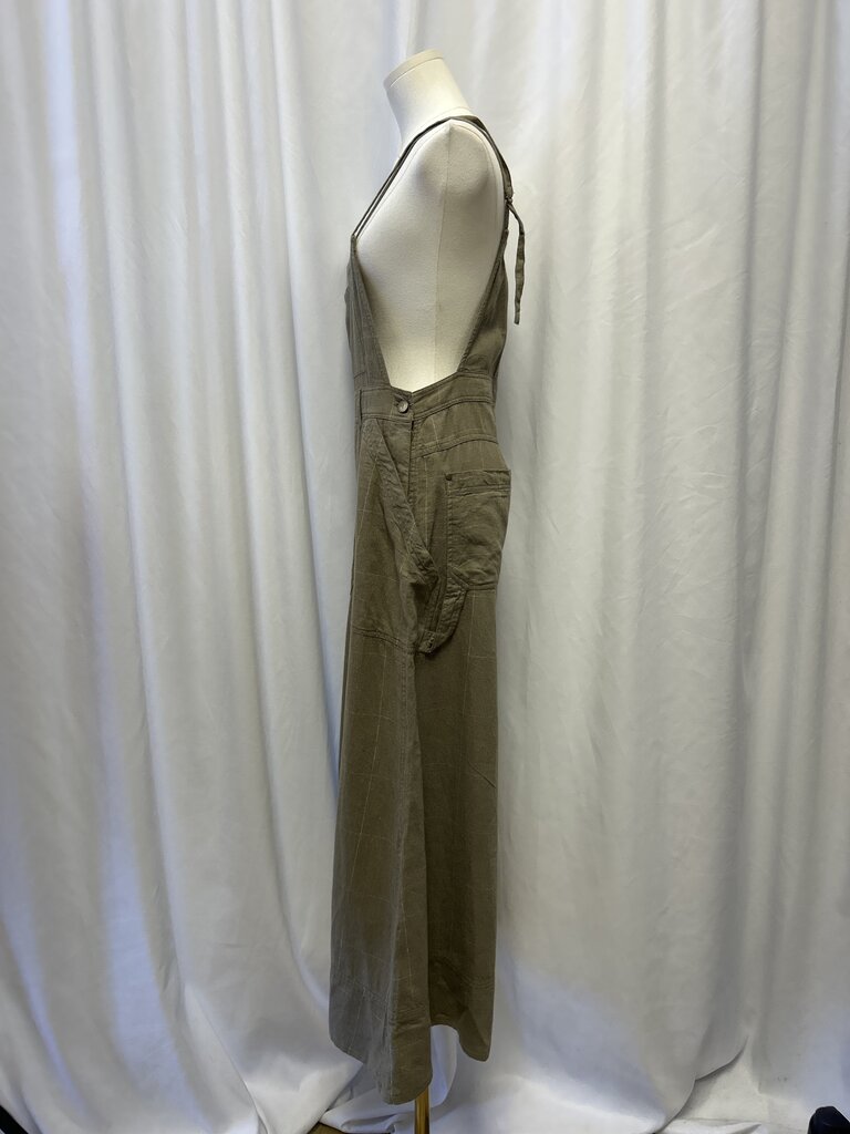 Pilcro Khaki Wide Leg Overalls NWT