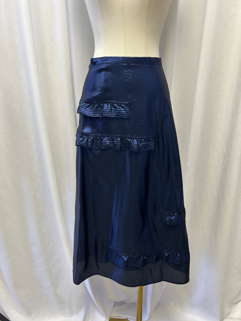 Burberry Metallic Midi Skirt NWT