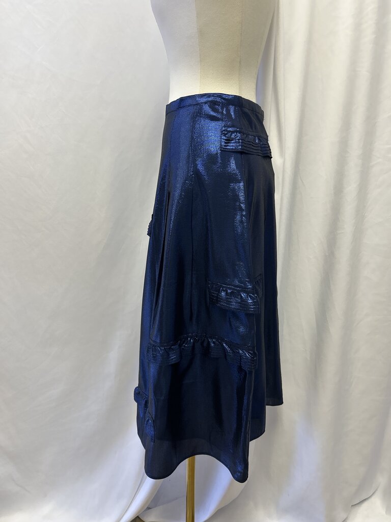 Burberry Metallic Midi Skirt NWT