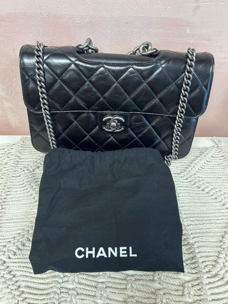 Chanel Large Black Perfect Edge Shoulder Bag