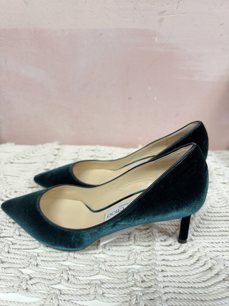 Jimmy Choo Velvet Pointed Toe Pump w/ Box and Dustbag