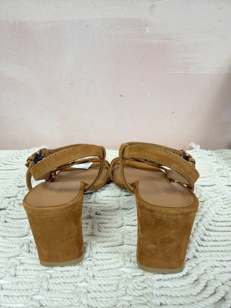 Stuart Weitzman Suede Sandal w/ Buckle Detail