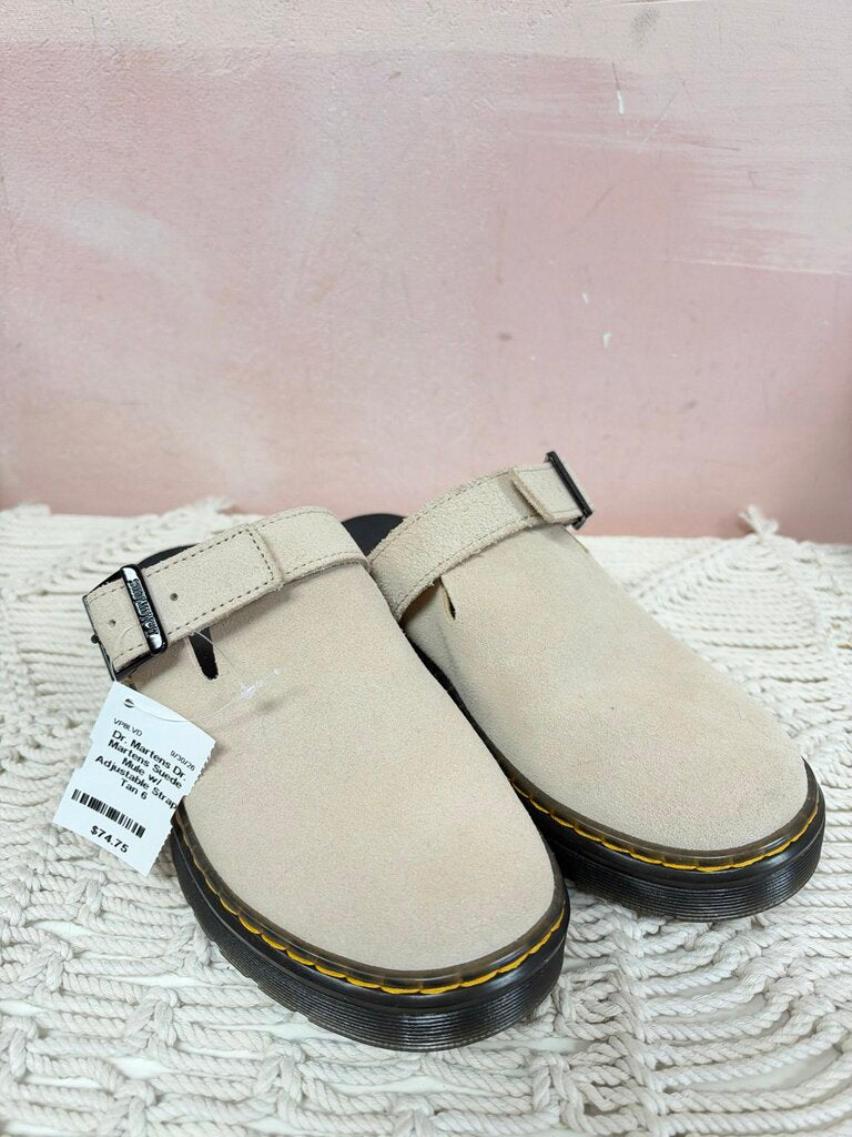 Dr. Martens Suede Mule w/ Adjustable Strap