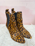 Veronica Beard Ponyhair Animal Print Bootie