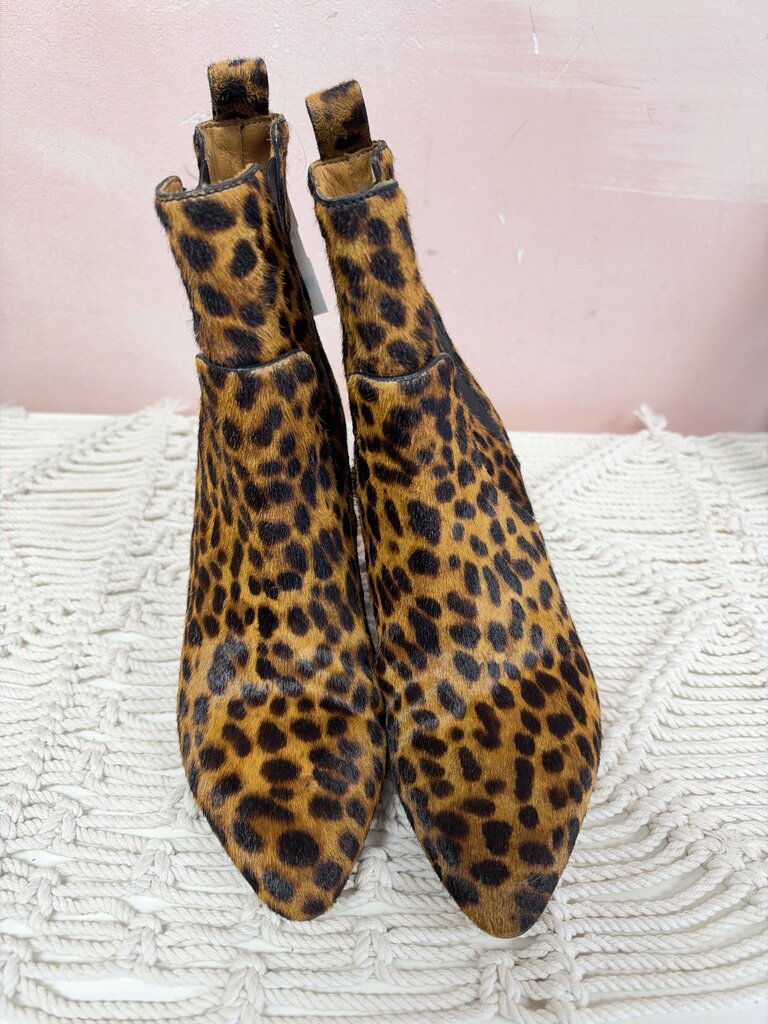 Veronica Beard Ponyhair Animal Print Bootie