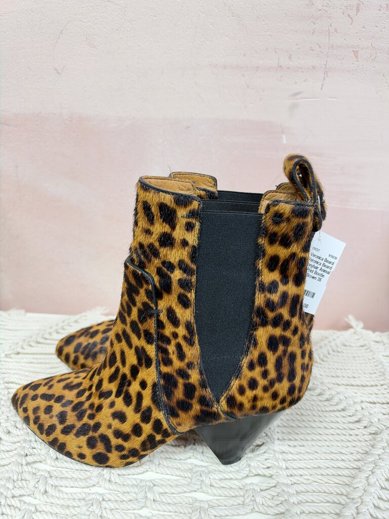 Veronica Beard Ponyhair Animal Print Bootie