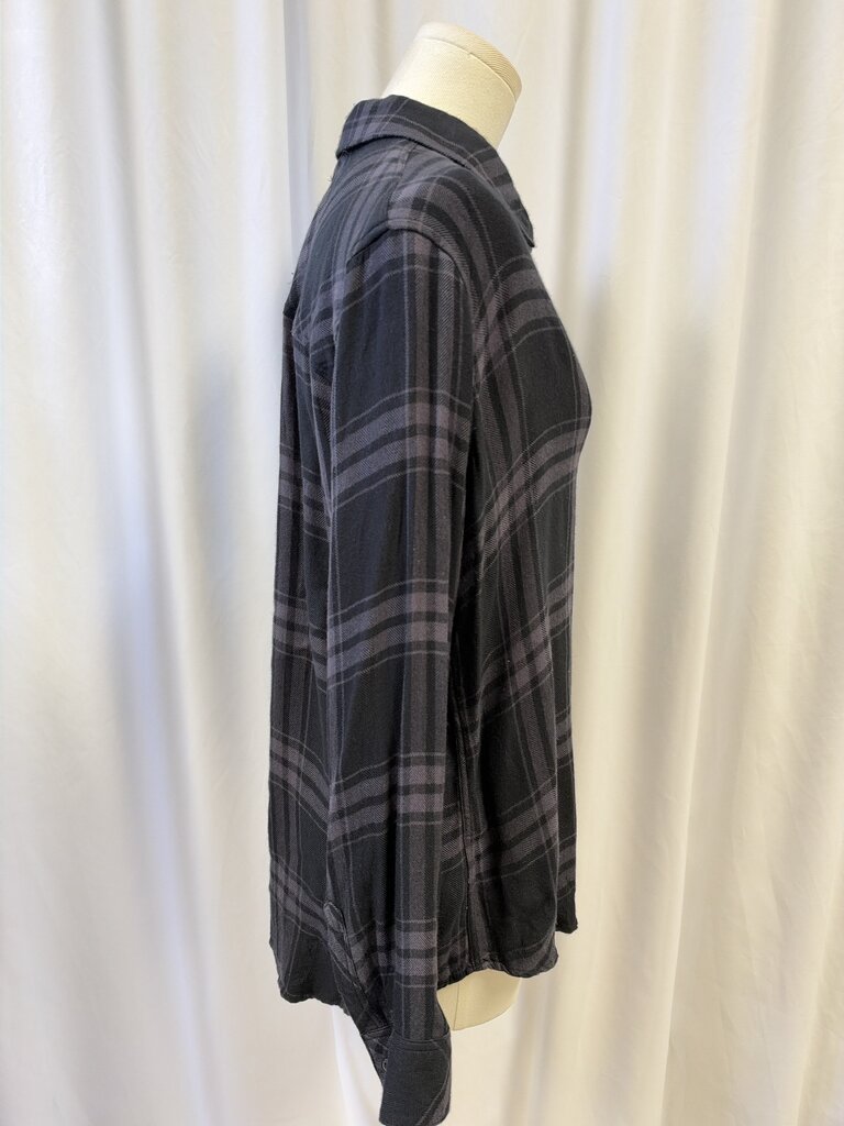 Rails Black Plaid Flannel Button Up