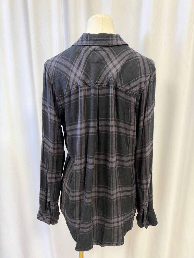 Rails Black Plaid Flannel Button Up