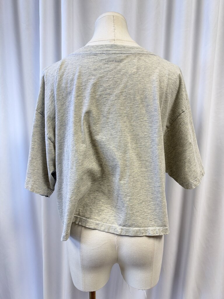 Anine Bing Boxy Cropped Graphic Tee