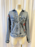 rag & bone Embroidered Sweatshirt Denim Jacket
