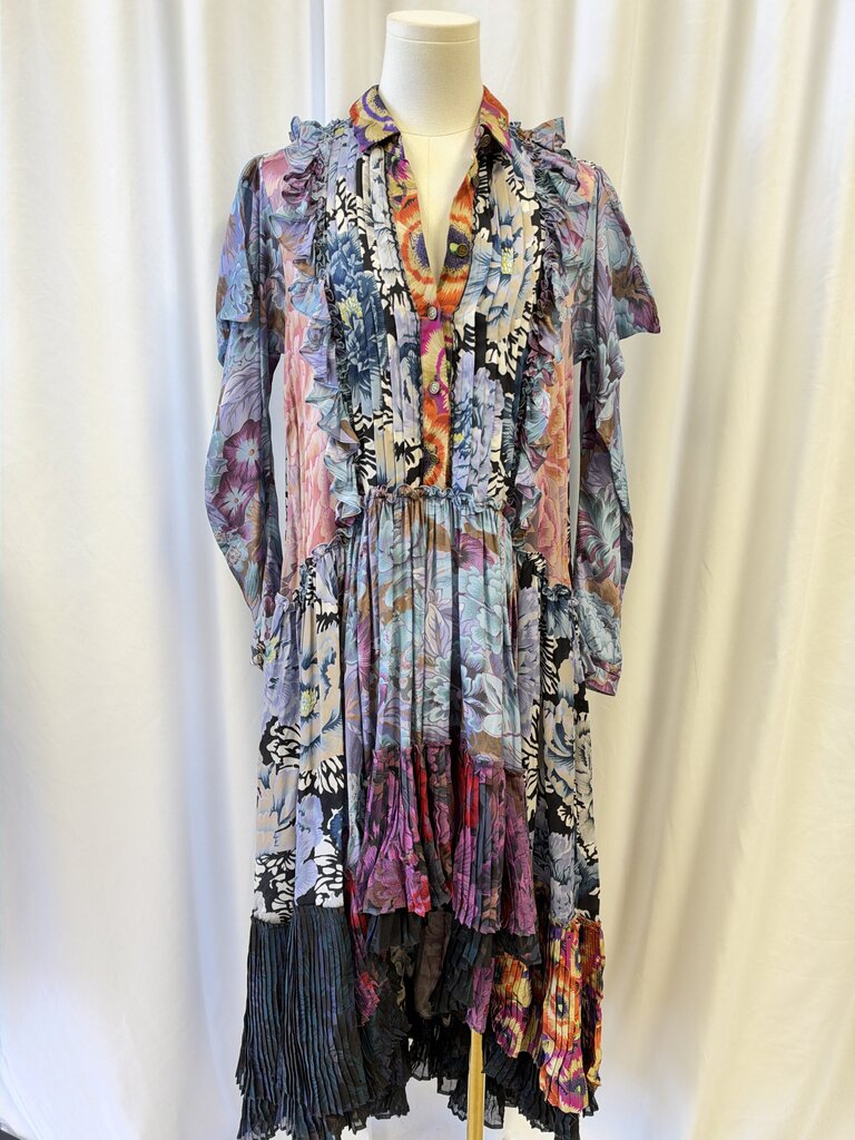 Coach x Kaffe Fassett Floral Assymetrical Hem Maxi Dress