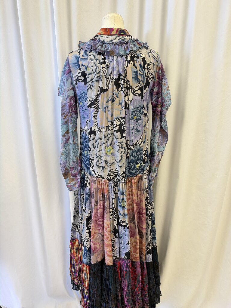 Coach x Kaffe Fassett Floral Assymetrical Hem Maxi Dress