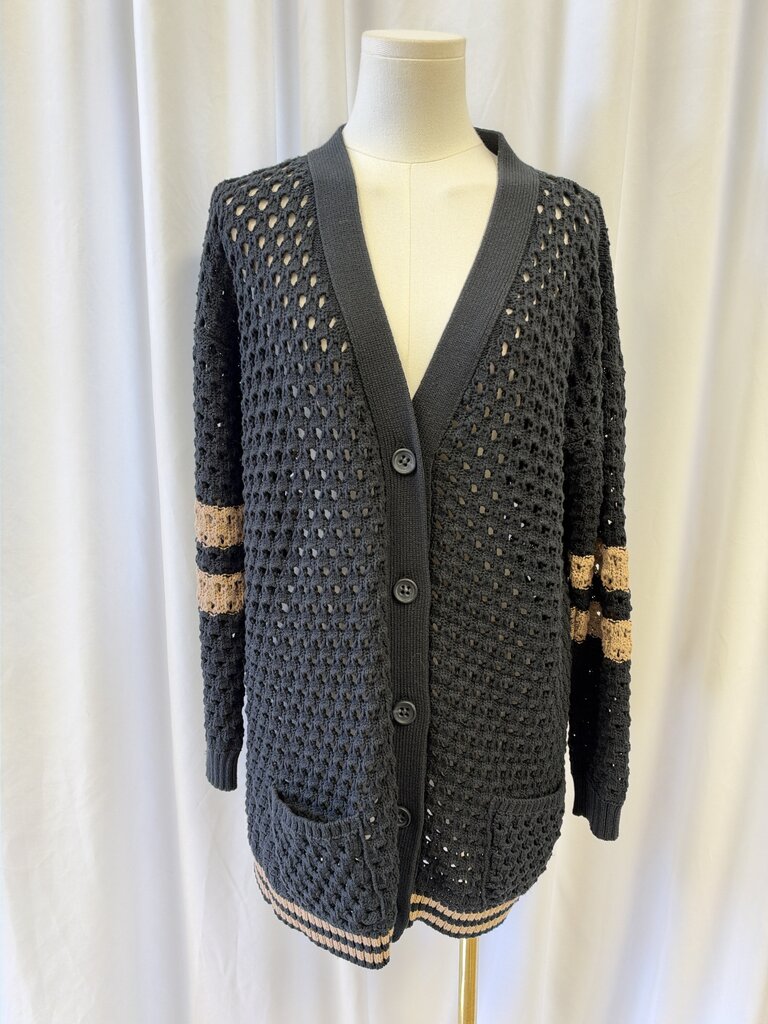 Red Valention Open Knit Cardigan