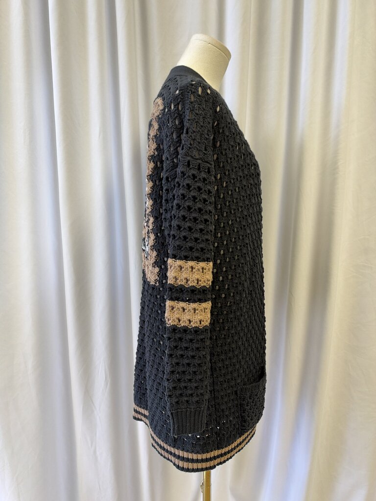 Red Valention Open Knit Cardigan