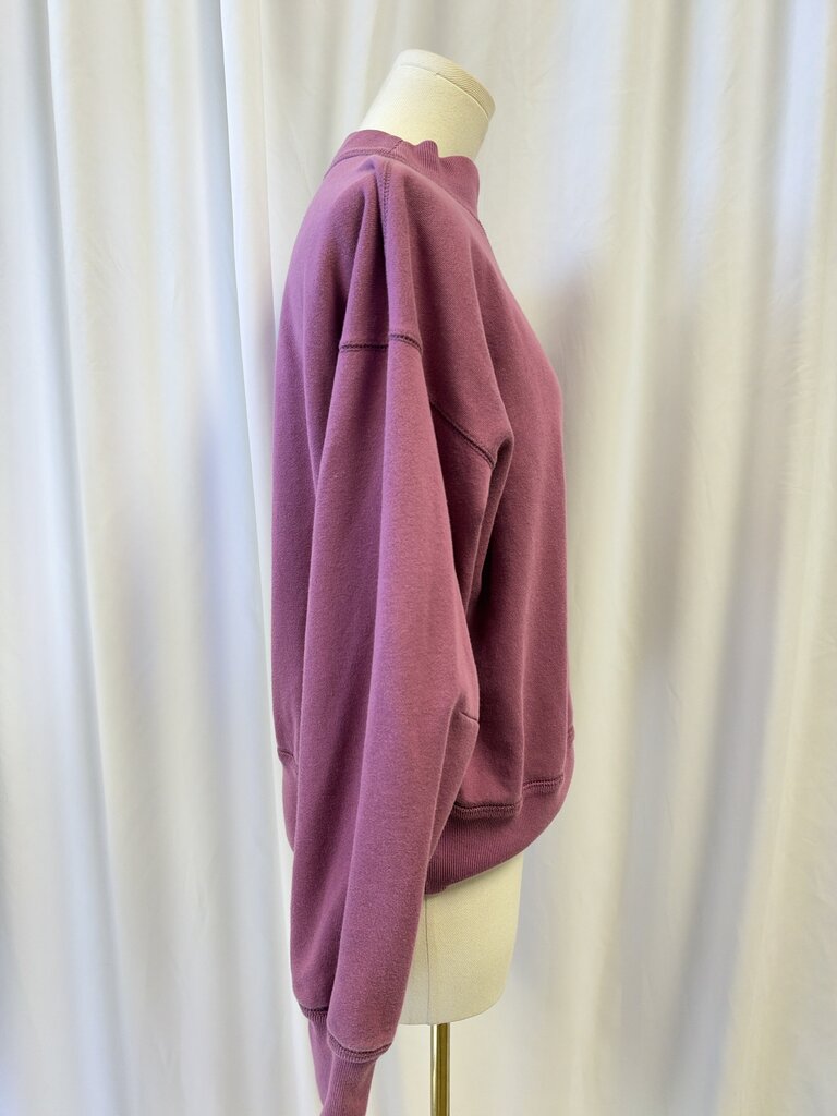 Isabel Marant Purple Mock Neck Graphic Sweatshirt