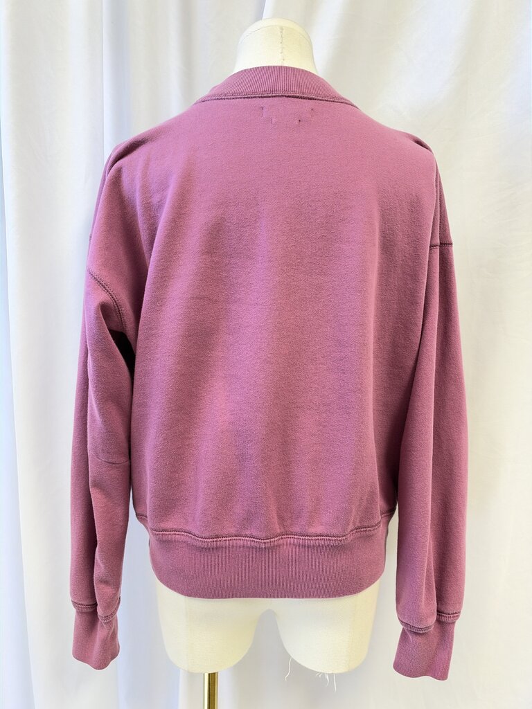 Isabel Marant Purple Mock Neck Graphic Sweatshirt