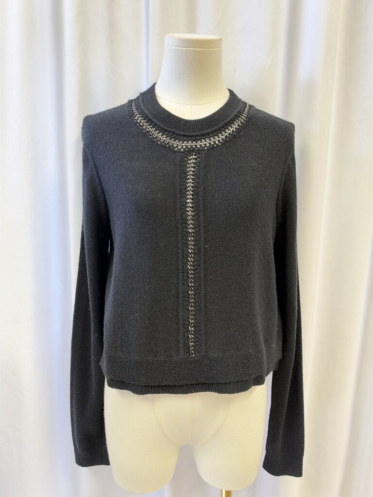 Rebecca Taylor Chain Crew Neck Sweater